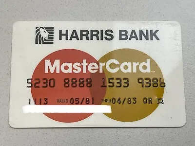 MASTERCARD Credit Card ~ HARRIS BANK ~ Expired In 1983 ~ UNSIGNED ~ COLLECTIBLE • $47.49
