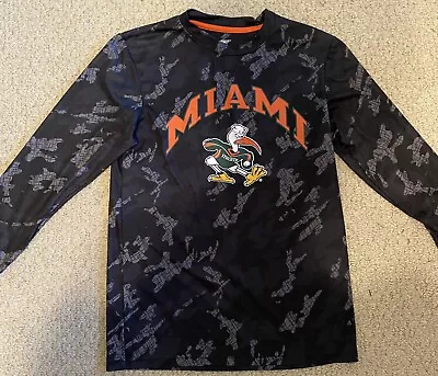 Miami Hurricanes Boys Longsleeve Shirt Size Youth Small (8-10) • $14.99