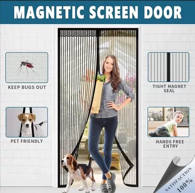 Magic Curtain Door Mesh Magnetic Fastening Mosquito Fly Bug Insect Net Screen • £8.99