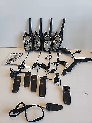 4 Midland GXT808 Handheld 2Way Radio W/Earpieces/Clips/1 Mic No Charger Untested • $45