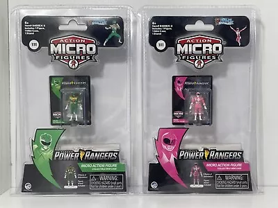 World's Smallest Micro Action Figure Power Rangers Green & Pink Rangers • $19.99