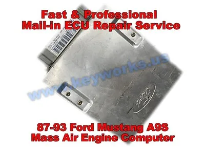 87-93 Ford Mustang 5.0 A9S Mass Air Engine Computer ECU- MAIL-IN REPAIR & RETURN • $225