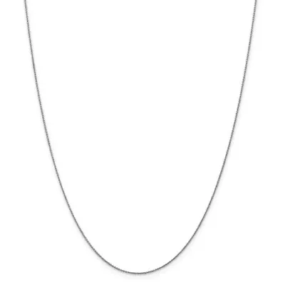 Real 14kt White Gold 18 Inch .75mm Cable With Spring Ring Clasp Pendant Chain • $97.20