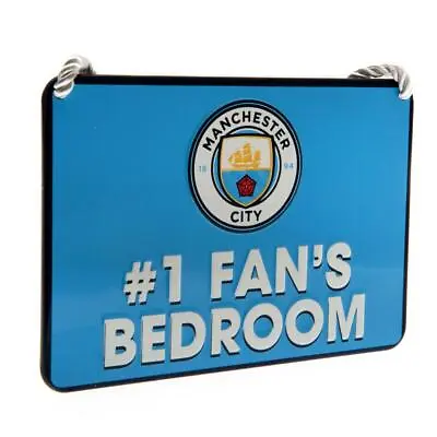 Manchester City FC Bedroom Sign No1 Fan (football Club Souvenirs Memorabilia) • £12.44