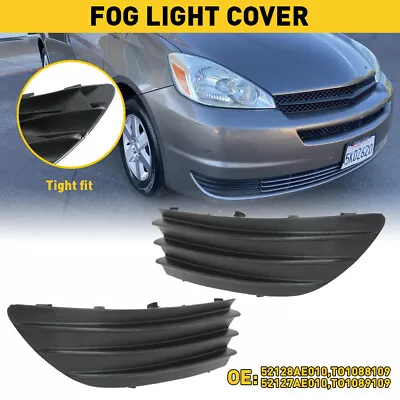 For 2004-2005 Sienna NEW Lower Front Bumper Fog Light Lamp Hole Cover Grille Set • $14.99