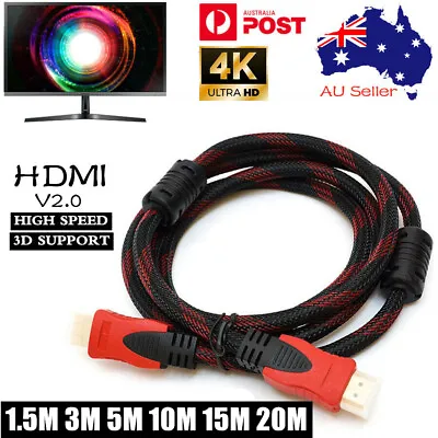 $6.95 • Buy HDMI Cable V1.4 3D Ultra HD 4K 2160p 1080p High Speed Ethernet HEC ARC OZ