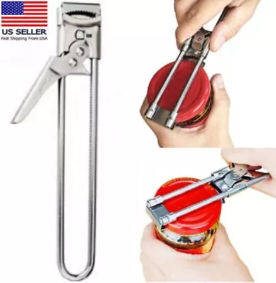 Adjustable Multifunctional Stainless Steel Can Opener Jar Lid Gripper Kitchen • $5.66