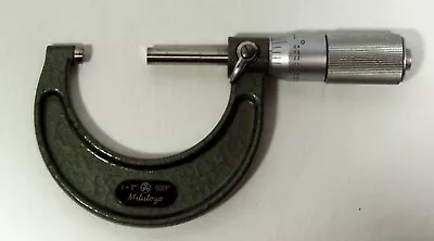 Mitutoyo 1-2  Outside Micrometer #103-136 Reads .0001  Carbide Face • $28