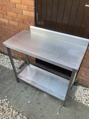 £65 • Buy Commercial Stainless Steel Kitchen Food Prep Work Table Bench Top 100cmx90x45