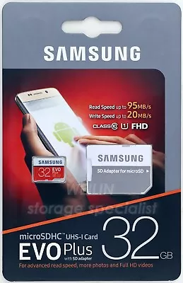 SAMSUNG EVO PLUS 32GB Micro SDHC TF Memory Card Class 10 95MB 32G 4K UHD • $12.50