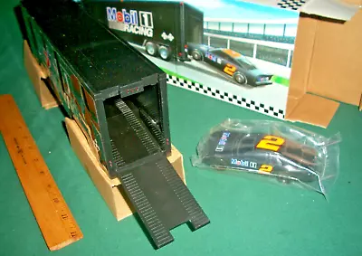 1994 Mobil 1 One Racing Toy Race Car Carrier Truck & Car – Original Box • $20