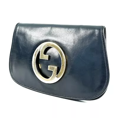 Vintage Gucci Clutch Bag Blondie Interlocking Black #232 • $678