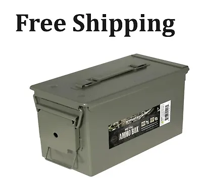 50 Cal Metal Ammo Can 1-Pack Military Steel Box Shotgun Rifle Gun Ammo Storage • $17.19