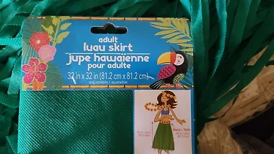 Adult Green Grass Lu'au Skirt Hula Dancer Grass Skirt Hawaii Party Aloha 32x32  • $7.79