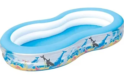 9ft 500Ltr Chad Valley Ocean Lagoon Family Paddling Pool Garden Boys Girls Gifts • £59.99