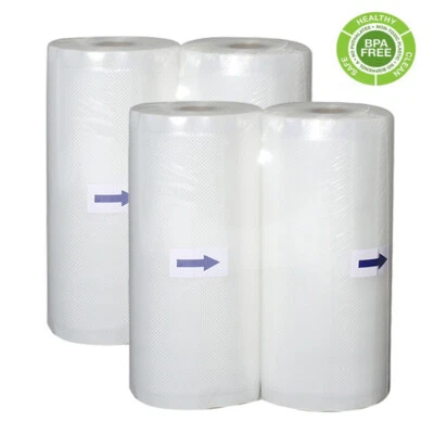 $33.47 • Buy 4 Rolls - Food Vacuum Sealer Bags 8  X 50' Vaccum Saver Storage Seal Bag 4 Mil