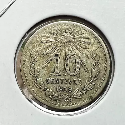 1909  Mexico Silver 10 Centavos Better Date • $19.99