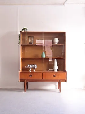 Vintage Sideboard Teak Turnidge Bookcase Display Cabinet Mid Century Drinks • £275