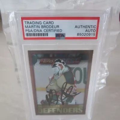 Finest Defenders Martin Brodeur Autograph PSA DNA Certified • $35