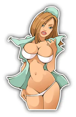 Cartoon Nurse Sexy Girl Car Bumper Sticker Decal • $2.75