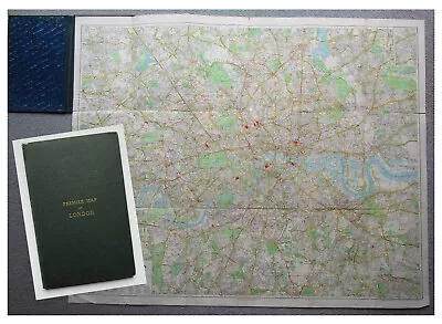 1938 Linen Backed STREET MAP Of LONDON By Alexander Gross BOUND IN CLOTH • £55