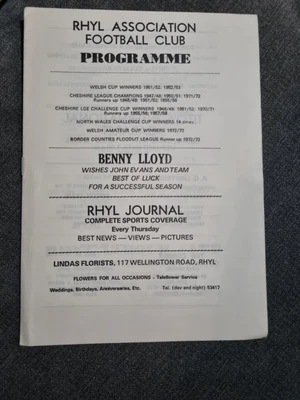 £1.50 • Buy Rhyl FC V Hyde United Cheshire League April 1975