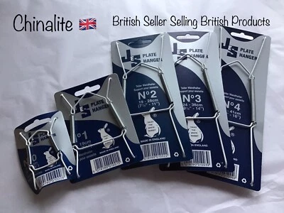 £2.10 • Buy JES Wire Plate Hanger Holder 5 Sizes Made In England WHITE DISCOUNTS GREAT PRICE