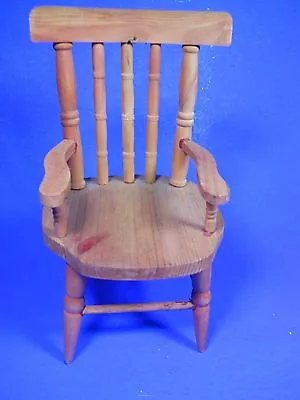 Wooden Doll Chair Spindle Back With Arms 8.75   Wood  • $25.99