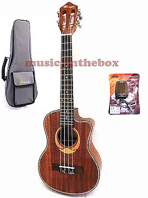 WOODNOTE /Pro. Cutaway Designed 26  Top Solid Acacia Tenor Ukulele & Padding Bag • $169.99