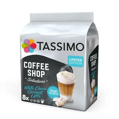 £4.99 • Buy Tassimo Pods White Hot Chocolate Coconut Latte 4/8/16/24/40/80 Drinks