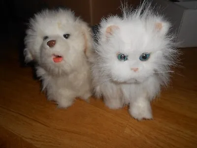 Hasbro FurReal Friends White Puppy Dog Teacup Maltese & White Kitty Cat Lulu • $24.95