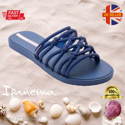 New Ladies Women Flip Flops Summer Pool Beach Sandals Toe Post Dark Blue Ipanema • £13.95