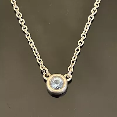 $249 • Buy Tiffany & Co. By The Yard Aquamarine Necklace Sterling Silver 925 Elsa Peretti