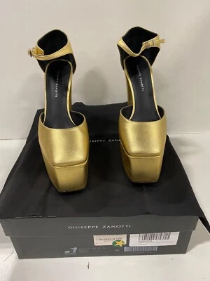 $224.99 • Buy Giuseppe Zanotti Design Gold Platform Heels - US Size: 9