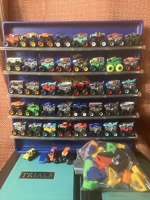 Lot Of 42 Hot Wheels Mini Monster Trucks Jam Mighty Launchers With Display • $150