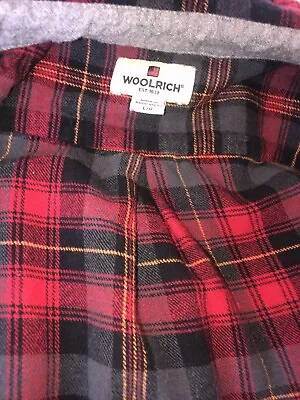 Woolrich Wool Plaid Shirt/ Jacket Size Men's Size Large Red/Gray Very Clean • $35