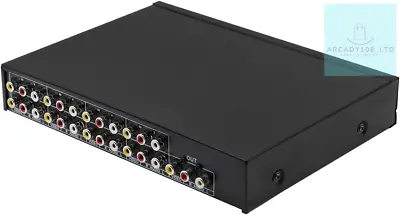 8-in-1 Audio Video RCA Switch Box Splitter - 8 Port Input 1 Output AV Selector • £27.28