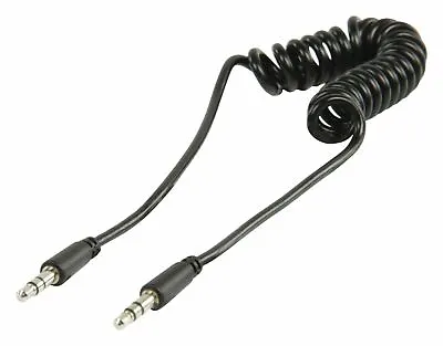 £3.82 • Buy Coiled 3.5mm AUX Cable Mini Jack To Jack Audio Auxiliary Lead Car Headphone 1m