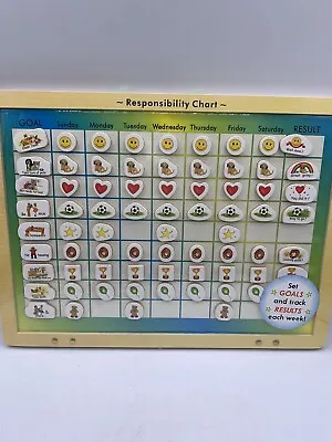 Melissa & Doug Magnetic Responsibility Chart Chore Chart Hinged Board • $23