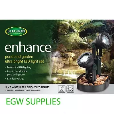 Blagdon LED Pond & Garden Submersible LIghts 3 X 3w - 1052269 • £98.95