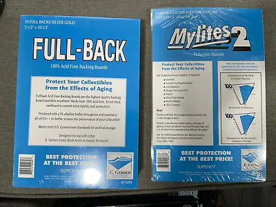 $65 • Buy 50 E. Gerber Mylites 2 775M2 And Full Backs 750 FB For Silver Golden Age Comics