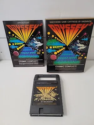 Cosmic Conflict (Magnavox Odyssey 2) CIB Original Box Cartridge Manual • $16