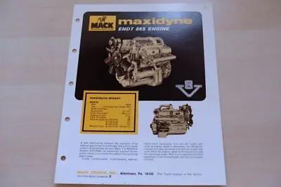 214811) Mack Truck - Maxidyne Diesel - Brochure 07/1973 • $10.60