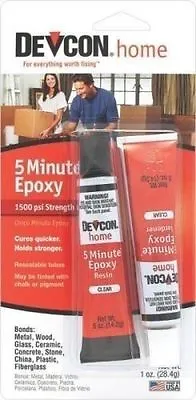 New Devcon 20545 Clear 2 Part High Strength 5 Min Epoxy Glue Waterproof Adhesive • $3.49