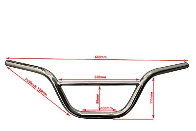 Motorcycle Handlebars CHROME For Honda Monkey Bike Z125 22mm 7/8 Inch Pit Lane • $54.75