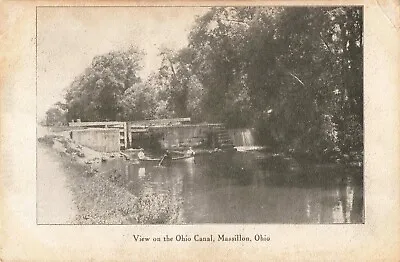View On The Ohio Canal Massillon Ohio OH 1906 Postcard • $11.89