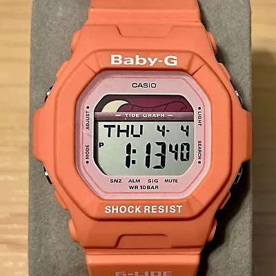 Casio G-Shock Baby-G BLX-5600 Peach G-LIDE Tide Graph Women's Digital Watch • $59.99