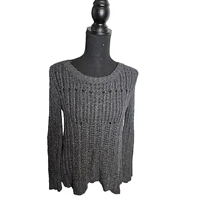 Theory Abeo Granello Silk Open Weave Knit Crewneck Sweater Women Size Small • $49.99