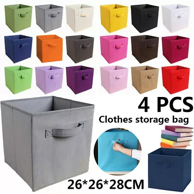 4X Foldable Storage Collapsible Box Home Clothes Organizer Fabric Cube UK🔥 • £7.99