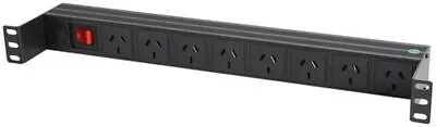 Recessed Rack Mount Power Board 8 Way 19  1RU Strip Rail Powerboard PDU Switch • $58